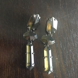 Crystal  black earrings.